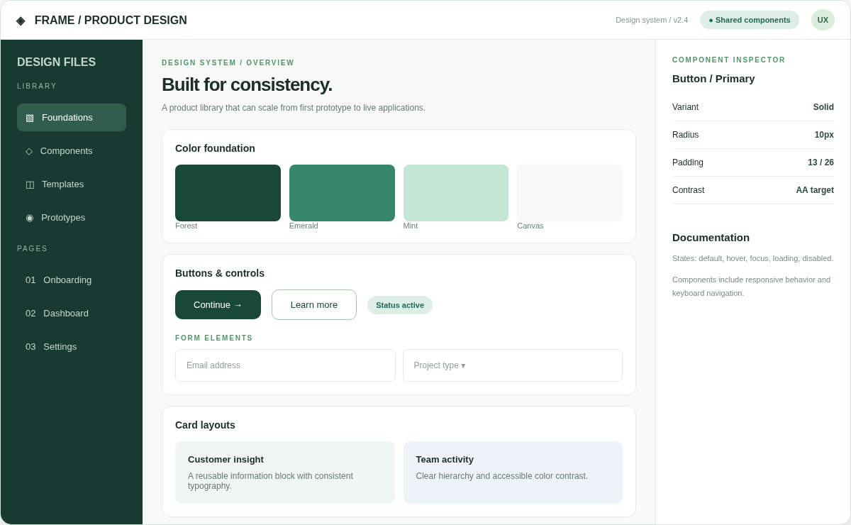 User experience design system interface study